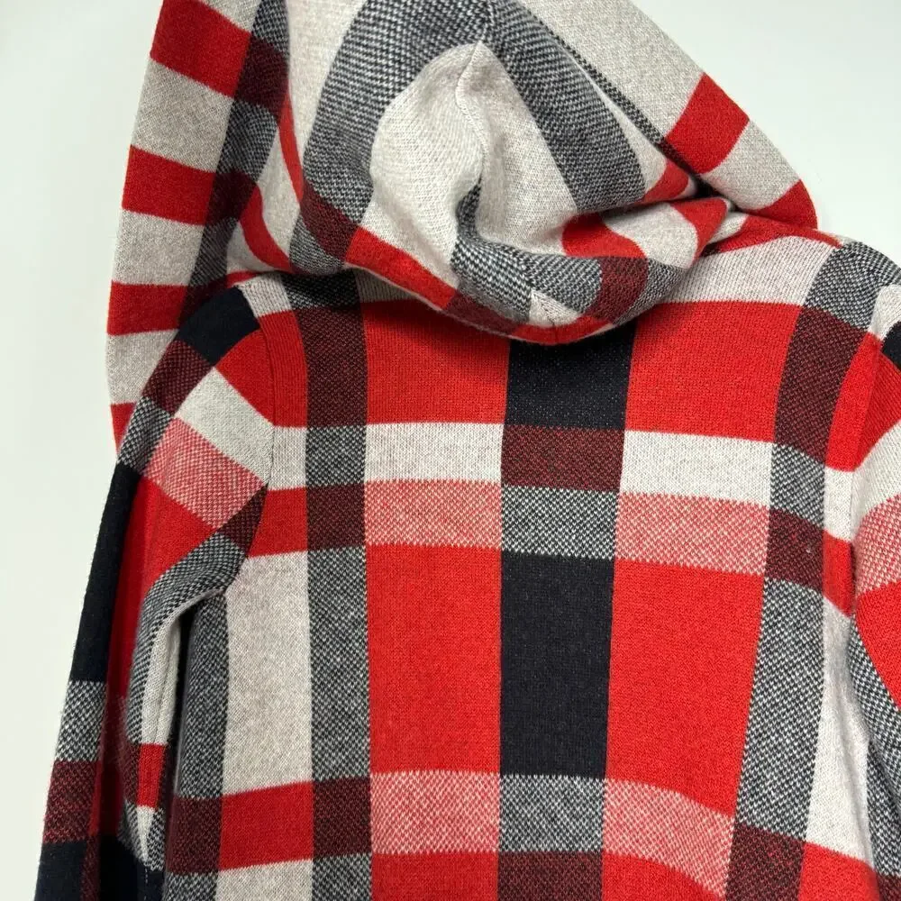 Field Flower Cressida Wool Plaid Coat Sweater XS